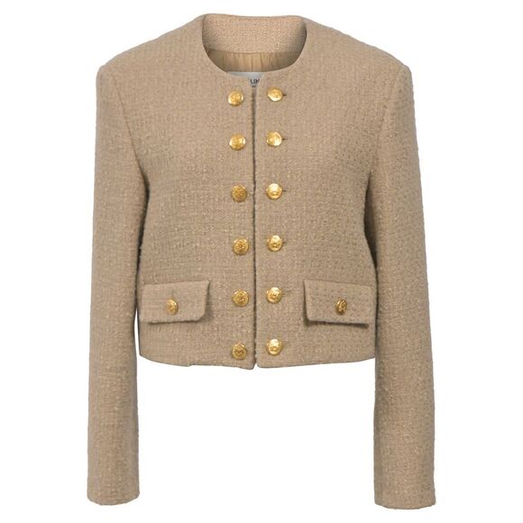 CELINE Jackets & Blazers - Celine 2022 Baie Des Anges 'Chasseur' Evening Jacket in Beige Virgin Wool